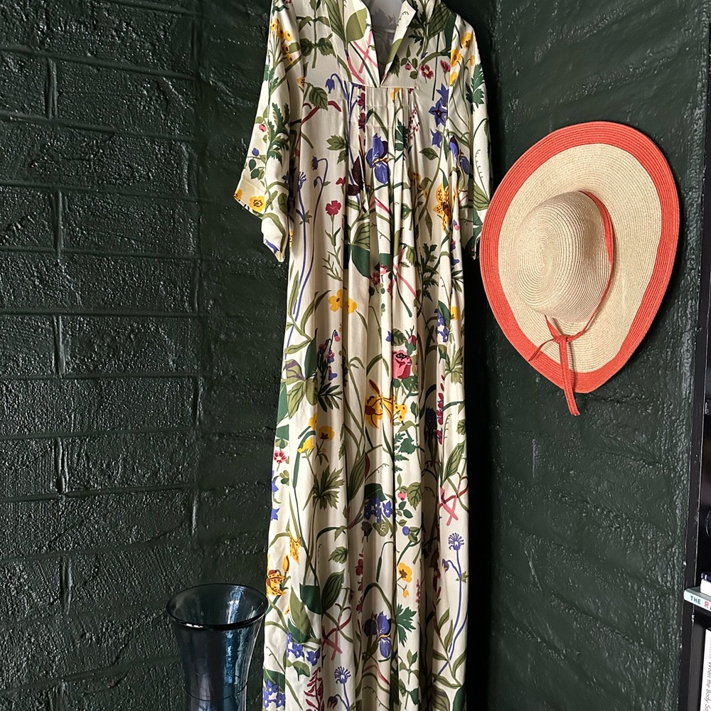 NWOT Rodebjer Floral Maxi Dress (hat not included)